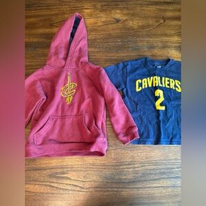 2 Cleveland Cavaliers Boys Size 4t Sweatshirt & T-Shirt